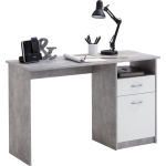 FMD Bureau Met 1 Lade 123x50x76,5 Cm Betonkleurig En Wit - Gris