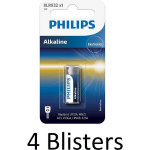 Philips 4 Stuks (4 Blisters A 1 St) Lr3/b Minicells Alkaline Batterij