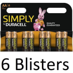 Duracell 48 Stuks (6 Blisters A 8 St) Aa Simply Batterijen