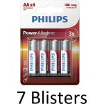 Philips 28 Stuks (7 Blisters A 4 St) Power Alkaline Aa Batterijen
