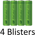 GP 16 Stuks (4 Blisters A 4 St) Recyko+ Rechargeable Nimh Aa/hr06 2600mah