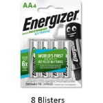 Energizer 32 Stuks (8 Blisters A 4 Stuks) Rechargeable Aa 2300 Mah Extreme Oplaadbaar