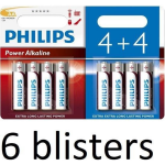 Philips 48 Stuks (6 Blisters A 8 St) Power Alkaline Batterij Lr6p8bp/10