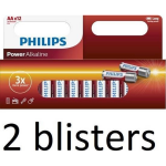 Philips 24 Stuks (2 Blisters A 12 St) Aa Alkaline Batterijen