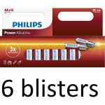 Philips 72 Stuks (6 Blisters A 12 St) Aa Alkaline Batterijen