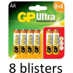 GP 96 Stuks(8 Blister A 12 St) Ultra Aa Alkaline