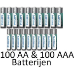 Philips 100 Aa & 100 (Verpakt Per 10) Aaa Industrial Alkaline Batterijen