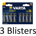 Varta 24 Stuks (3 Blisters A 8 St) Energy Aa Alkaline Batterijen