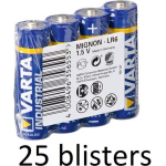 Varta 100 Stuks (25 Blisters A 4 St) Lr6 Industrial Wegwerpbatterij Aa Alkaline