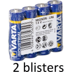 Varta 8 Stuks (2 Blisters A 4 St) Lr6 Industrial Wegwerpbatterij Aa Alkaline