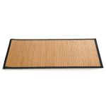 Giftdecor Badkamer Vloermat Anti-slip Lichte Bamboe 50 X 80 Cm Met Zwarte Rand - Badmatjes - Bruin