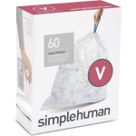 Simplehuman - Afvalzak, Code V, 16-18 L, Pak Van 3x20 Stuks, Transparant -