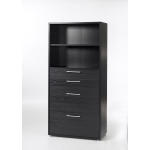 Prisme Archiefkast 4 Lades En 1 Plank Decor. - Zwart