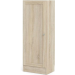 Base Wandkast 1 Deur Eiken Structuur Decor . - Geel