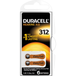 Duracell Hoortoestelbatterijen Da312, Blister Van 6 Stuks 10 Stuks