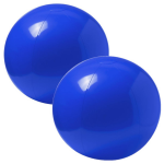 2x Stuks Opblaasbare Strandballen Extra Groot Plastic 40 Cm - Strandballen - Blauw