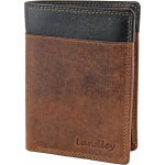 Landley Leren Billfold Unisex Portemonnee Staand - Hunter Leer - Dames En Heren Duo-tone - Bruin