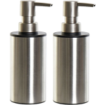 Items 2x Stuks Zeeppompjes/zeepdispensers Zilver Rvs 300 Ml - Zeeppompjes - Silver