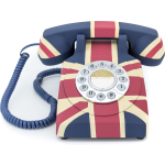 GPO 1970 Retro Druktoets Telefoon - Aan Te Sluiten Op Modem - Union Jack