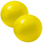 2x Stuks Opblaasbare Strandballen Extra Groot Plastic 40 Cm - Strandballen - Geel