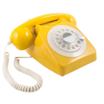 GPO 746 Draaischijf Telefoon - Aan Te Sluiten Op Modem - Mosterd