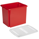 Sunware Opslagbox Kunststof 45 Liter 45 X 36 X 36 Cm Met Deksel - Opbergbox - Rood