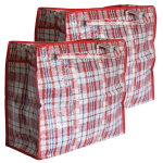 2x Stuks Wastas/boodschappentas/opbergtas Print 100 X 70 X 30 Cm - Shoppers - Rood