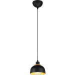 BES LED Led Hanglamp - Hangverlichting - Trion Palmo - E27 Fitting - 1-lichts - Rond - Mat - Aluminium - Zwart