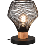 BES LED Led Tafellamp - Tafelverlichting - Trion Jenna - E27 Fitting - Rond - Mat - Aluminium - Zwart
