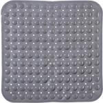 Anti-slip Badkamer Douche/bad Mat 54 X 54 Cm Vierkant - Badmatjes - Grijs