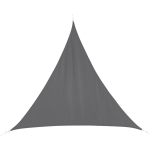 Polyester Schaduwdoek/zonnescherm Curacao Driehoek 4 X 4 X 4 Meter - Schaduwdoeken - Grijs