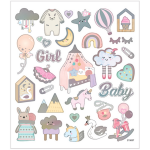 Packlinq Stickers. Baby Girl. 15x16.5 Cm. 1 Vel