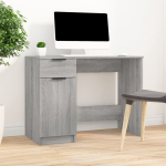 Vidaxl Bureau 100x50x75 Cm Bewerkt Hout Sonoma Eikenkleurig - Grijs