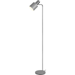 BES LED Led Vloerlamp - Vloerverlichting - Trion Alimo - E27 Fitting - Rond - Mat - Aluminium - Grijs