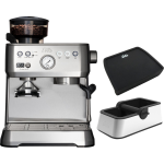 Solis Grind & Infuse Perfetta 1019 + Coffee Knock-box En Tamping Mat - Silver