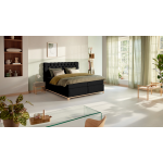 Karlsson Boxspring Unik Elit Vlak Met Gestoffeerd Matras - 200 x 200 cm - black - Zwart