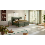 Karlsson Boxspring Unik Elit Vlak Met Gestoffeerd Matras - 160 x 200 cm - forest