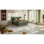 Karlsson Boxspring Unik Elit Vlak Met Gestoffeerd Matras - 200 x 220 cm - forest