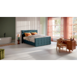 Karlsson Boxspring Unik Varje Vlak Met Gestoffeerd Matras - 200 x 200 cm - teal