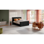 Karlsson Boxspring Unik Varje Vlak Met Gestoffeerd Matras - 200 x 210 cm - black - Zwart