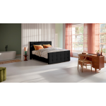 Karlsson Boxspring Unik Varje Vlak Met Gestoffeerd Matras - 140 x 220 cm - black - Zwart