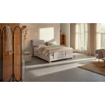 Karlsson Boxspring Solid Lina Verstelbaar Met Gestoffeerd Matras - 180 x 210 cm - naturel