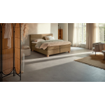 Karlsson Boxspring Solid Lina Vlak Met Gestoffeerde Matras - 200 x 220 cm - caramel