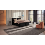 Karlsson Boxspring Autentik Tunn Vlak Met Gestoffeerd Matras - 140 x 200 cm - black - Zwart