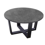 Teeburu coffee table 60x31cm. alu black/concrete