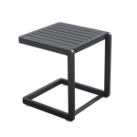 Hokan lounger side table 40x40cm. alu black - Zwart