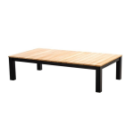 Midori coffee table 140x75cm. alu black/teak