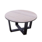 Teeburu coffee table 60x31cm. alu black/travertin