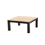 Midori coffee table 75x75cm. alu black/teak