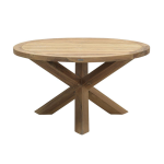 Garden Impressions Venezuela tafel diameter140 natural teak/ legs 10x10 - Bruin